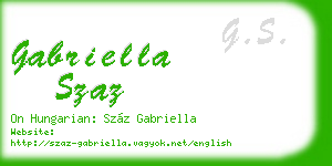 gabriella szaz business card